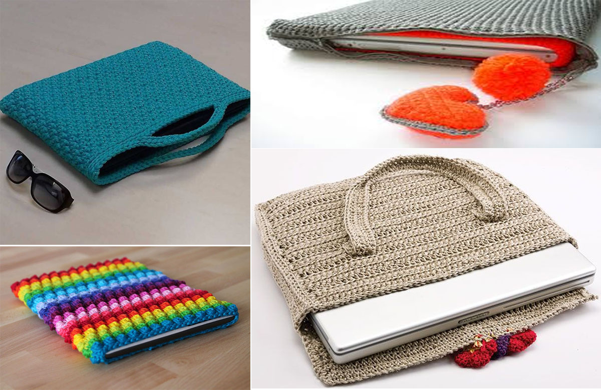 Crochet Laptop Bag